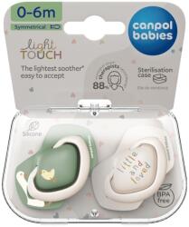 Canpol babies Canpol babies, Goose, suzeta din silicon, simetrica, 0-6 luni, 2 buc