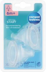 Canpol babies Canpol babies, EasyStart, tetina din silicon, forma de cruce, gat larg, 2 buc
