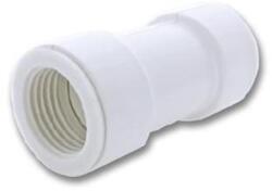 VECAMCO Merev PVC kondenzvízcső toldó, 20 mm átmérő, fehér (FF karmantyú) (9899-046-08) - brs