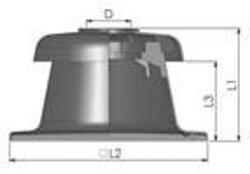 Tricox Kürtő fedél fekete 200 mm (KF95) - brs