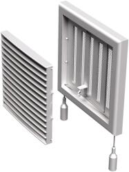 Vents MV 101Rs Műanyag Szellőzőrács Szabályozható Zsaluval, Vízszintes Rácsozással (MV-101RS) - brs