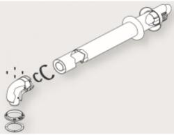 Biasi vízszintes készlet 60/100 800mm (1099903870) - brs