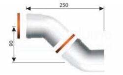 Ariston 45°-os könyökidom, pp Ø80 mm (3318085) - brs