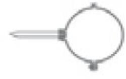 Tricox Tartó bilincs 80mm, fehér (TB20F) - brs