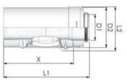 Tricox PPs/Alu ellenőrző egyenes idom 110/160mm (PAEE05) - brs