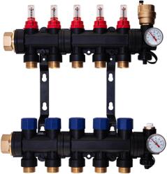 COMPUTHERM PMF01-6 1″-os beépített szelepes 6 leágazású műanyag osztó-gyűjtő szett (PMF01-6) - brs