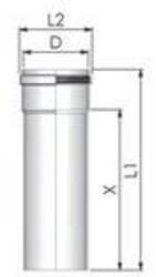 Tricox PPs cső 80mm, hossz 1950 mm (PCS208)