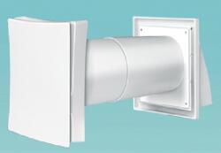 Vents PS 102 Fali Légbeeresztő Négyzet Alakú Szellőzőráccsal és Ereszelemmel (PS-102)