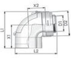 Tricox PPs/Alu ellenőrző könyök 80/125 mm 87° (PAEKÖ60C)