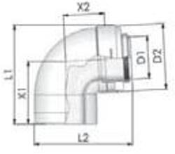 Tricox PPs/Alu könyök 110/160mm, 87° (PAKÖ051) - brs