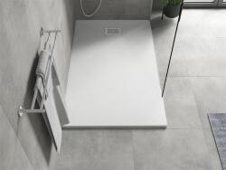 Mexen Hugo SMC zuhanytálca 140 x 80 cm, fehér , takaró inox - 42108014-X Kompozit zuhanytálca Kompozit zuhanytálca (5905315224187)