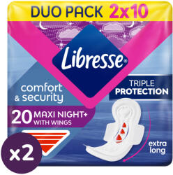 Libresse Maxi Goodnight+ Comfort & Security éjszaki egészségügyi betét (4x10 db)