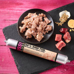 MEATLOVE Pussy Deluxe macskamenü - Tiszta marha hajdinával, tojássárgával és krill olajjal (33 x 100 g) 3.3kg