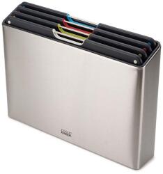 Joseph Joseph Vágódeszka készlet FOLIO STEEL, 4 db, állvánnyal, rozsdamentes acél, Joseph Joseph (JS60170)