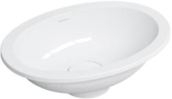 Omnires Shell M+ mosdótál 38x25 cm ovális alulról beépíthető fehér SHELL380UPBP (SHELL380UPBP)