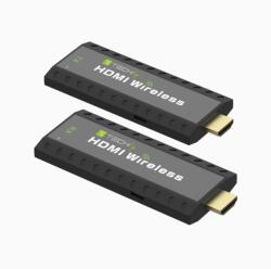 Techly IDATA HDMI-WL53 audió/videó jeltovábbító AV adó- és vevőegység Fekete (365641)
