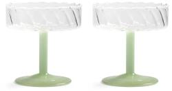 &k amsterdam pahar de șampanie twirl green 200 ml 2-pack 99KK-SLU02B_07X (347.06) Pahar
