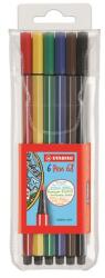 STABILO Pen 68 filctoll Kék, Zöld, Narancssárga, Rózsaszín, Vörös, Sárga 6 dB (6806/PL) (6806/PL)