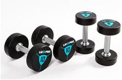 LIVEPRO - Premium Urethane Dumbbells - Edzőtermi Kézisúlyzó - 8 Kg