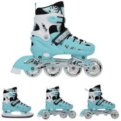 NILS Extreme Gyermek inline korcsolya cserélhető hokicsúszóval 4in1 Nils Extreme NH10905 31 fehér|kék