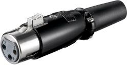 Goobay 11680 Mikrofon XLR anya csatlakozó 3Pin - Fekete (11680)