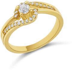 ÉkszerM Arany Brill Köves Gyűrű (méret: 54) AU 94166