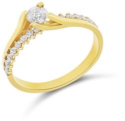 ÉkszerM Arany Brill Köves Gyűrű (méret: 55) AU 94169