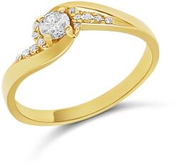 ÉkszerM Arany Brill Köves Gyűrű (méret: 55) AU 94172