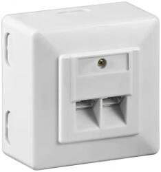 Goobay Priza de perete cat6 2x RJ45 Goobay (LANBOX-CAT6-X2-GBAY)