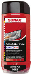 SONAX Autópolír és viasz, piros 500ml Sonax Polish & Wax Color NanoPro