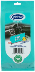 CarPlan Műszerfalápoló- és tisztító kendő, citrom illatú 25db-os, Triplewax Panel Wipes