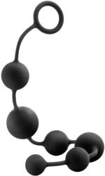 Anal Adventures - dildo anal cu bile - silicon negru (819835026440)