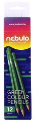 Nebulo Színes ceruza, háromszögletű, NEBULO, zöld, 12db/doboz (ZC-TR-1) - mystock