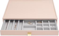 Stackers Casetă pentru bijuterii Stackers cu 19 compartimente supersize roz cu sertar (75807)