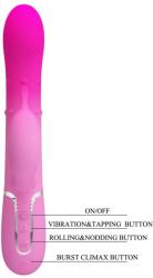  Csiklókaros, forgó és toló funkciós g-pont vibrátor Pretty Love Shima pink