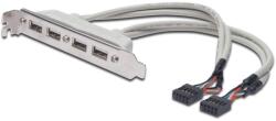 ASSMANN USB Slot Bracket cable, 4x type A-2x10pin IDC (AK-300304-002-E) - pcland