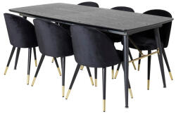  Étkezőgarnitúra Dallas 1451 (Fekete)