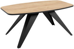  Dohányzóasztal Oswego 117 (Fekete + Kézműves aranytölgy)