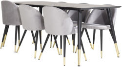  Étkezőgarnitúra Dallas 346 (Szürke + Fekete)