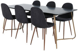  Étkezőgarnitúra Dallas 2713 (Fekete + Dió)