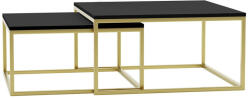  Dohányzóasztal szett Oswego 102 (Fekete + Aranysárga)
