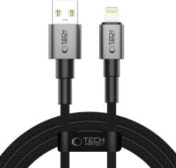 Tech-Protect Ultraboost DNA USB-A - Lightning Kábel - 2m 2.4A 15W - Szürke (5906302380862)