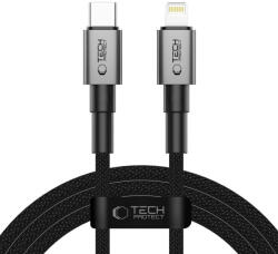 Tech-Protect Ultraboost DNA USB-C - Lightning Kábel - 2m 3A 27W - Szürke (5906302380886)
