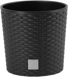 Prosperplast Virágcserép betéttel RATO Round 300, sötétbarna