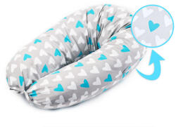  Baba-Mama többfunkciós párna - kék/fehér szívecske