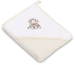  Sensillo kapucnis fürdőlepedő 80*80 cm - bézs bárány