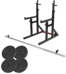 Gorilla Sports Guggoló állvány kiegészítőkkel fekete 30 mm (100913-00049-0073) - gorillasports