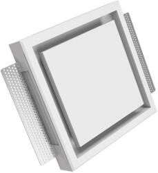 ERGOVENT KVADRO-125 láthatatlan négyzet alakú légszelep a levegő be- és kivezetéséhez, gipsz, fehér (25KD125)