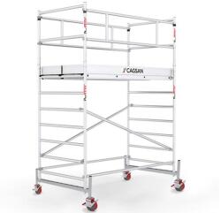 CAGSAN Protube gurulóállvány , Profi kategória, Dupla járólappal, Munkamagasság 4, 4m- BEMUTATÓ DARAB (CAG-SH180D4)