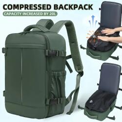  Utazó Hátizsák- Vákuumos -Sötét zöld- 40 X 25 X 20 CM (HK4491202-1-1-1) - olcsotaskak - 22 990 Ft